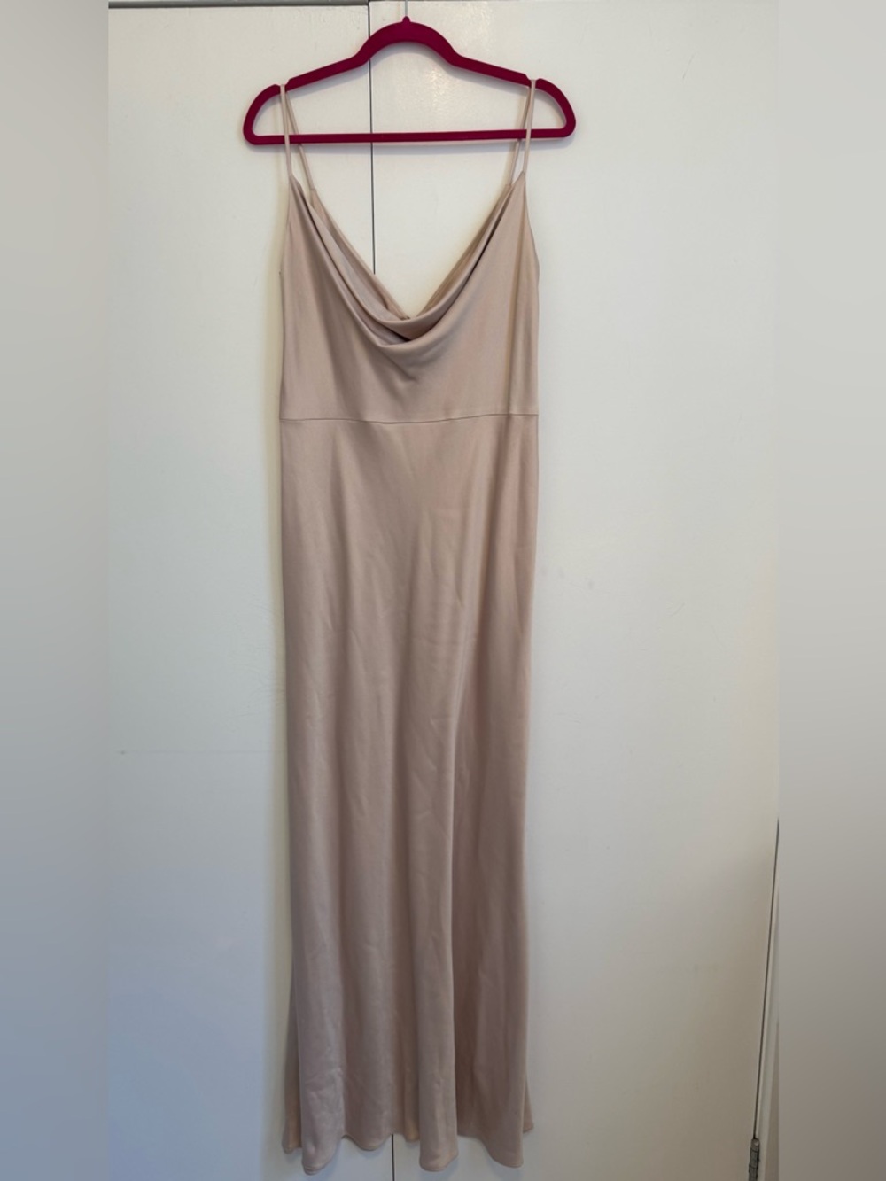 Jenny Yoo Sylvie Cowl Satin Gown in Prosecco - Picture 5 of 8